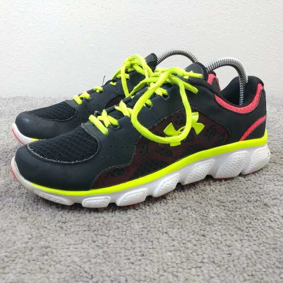 Under Armour Micro G Assert Womens Size 8 Running Shoes Black Yellow Pink Low - Picture 1 of 11